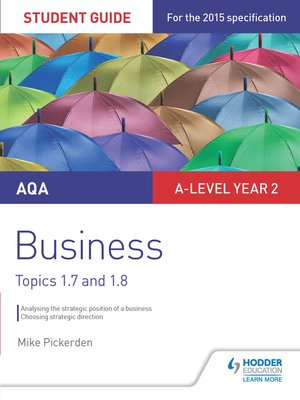 cover image of AQA A-level Business Student Guide 3